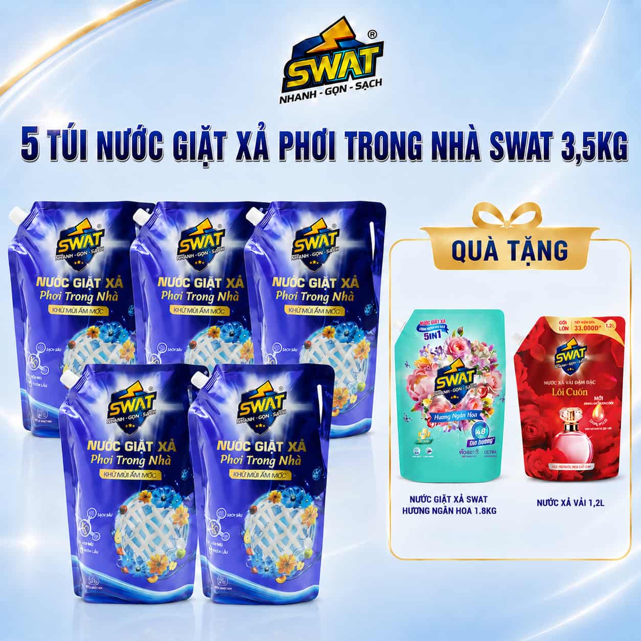 5 tui nuoc giat xa phoi trong nhà swat