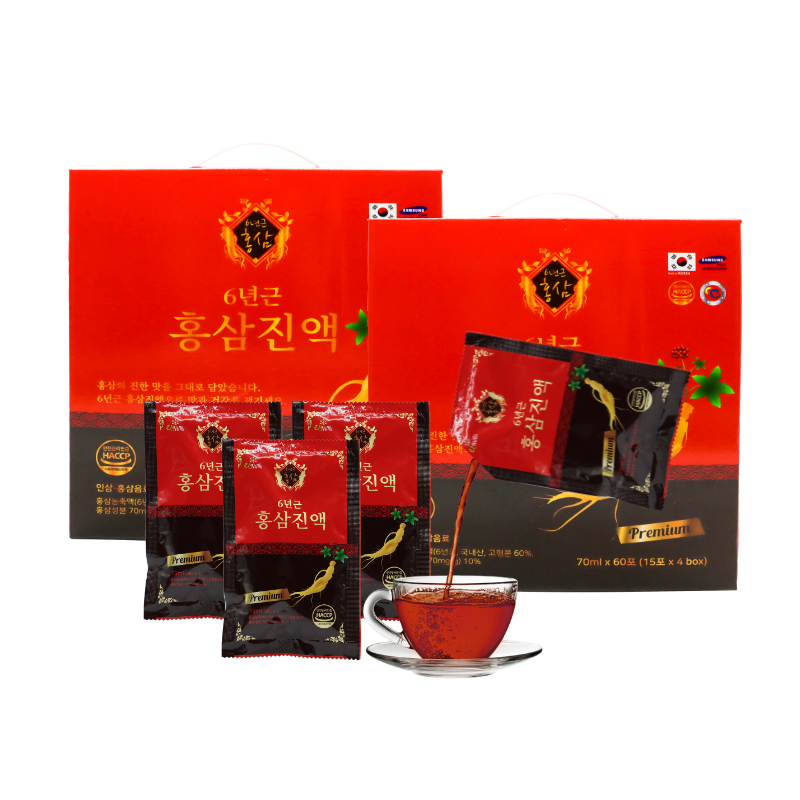 Elnutri - 120 gói Hồng sâm nước Hàn Quốc 6 năm tuổi Elnutri 70ml/ gói