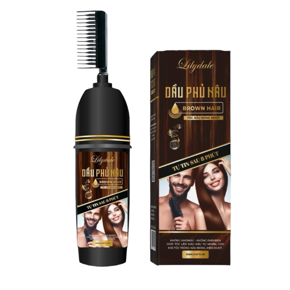 Bộ 2 chai nhuộm tóc màu nâu 200ml Lilydale + 1 chai nhuộm tóc màu nâu 200ml - Ảnh 2