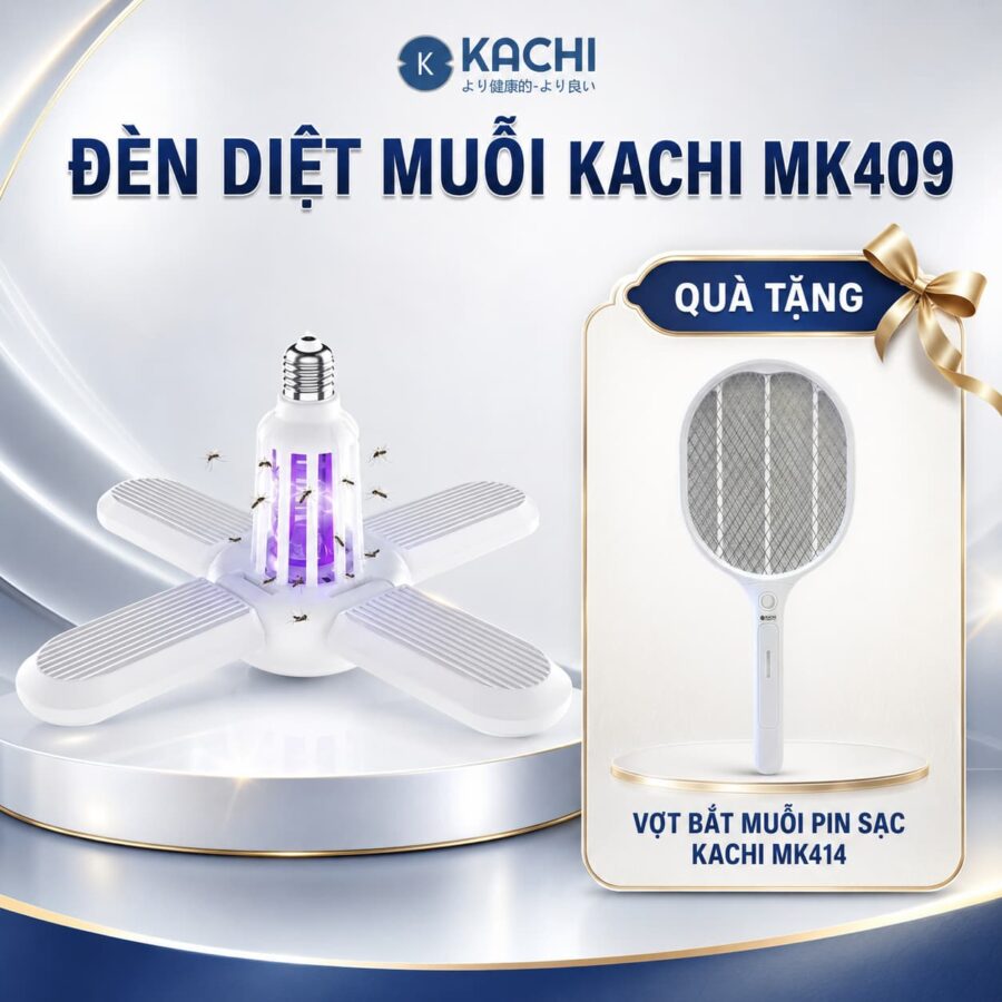 Đèn LED Diệt Muỗi Kachi MK409 Tặng Vợt muỗi Kachi MK 414