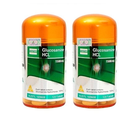 COMBO 2 hộp Costar Glucosamine HCL 120 viên/hộp + 1 hộp Omega 3 Costar 100 viên + 1 hộp Costar Glucosamine 30 viên + 1 tuýp dầu lạnh glucosamine 150ml