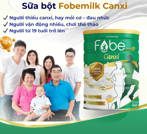 COMBO 2 lon sữa bột Fobe Milk Canxi 900g + 01 hộp Tổ yến chưng đường phèn Fobenest (yến tươi 1000 mg, 6 lọ/hộp) + 01 ly pha sữa. - Ảnh 4