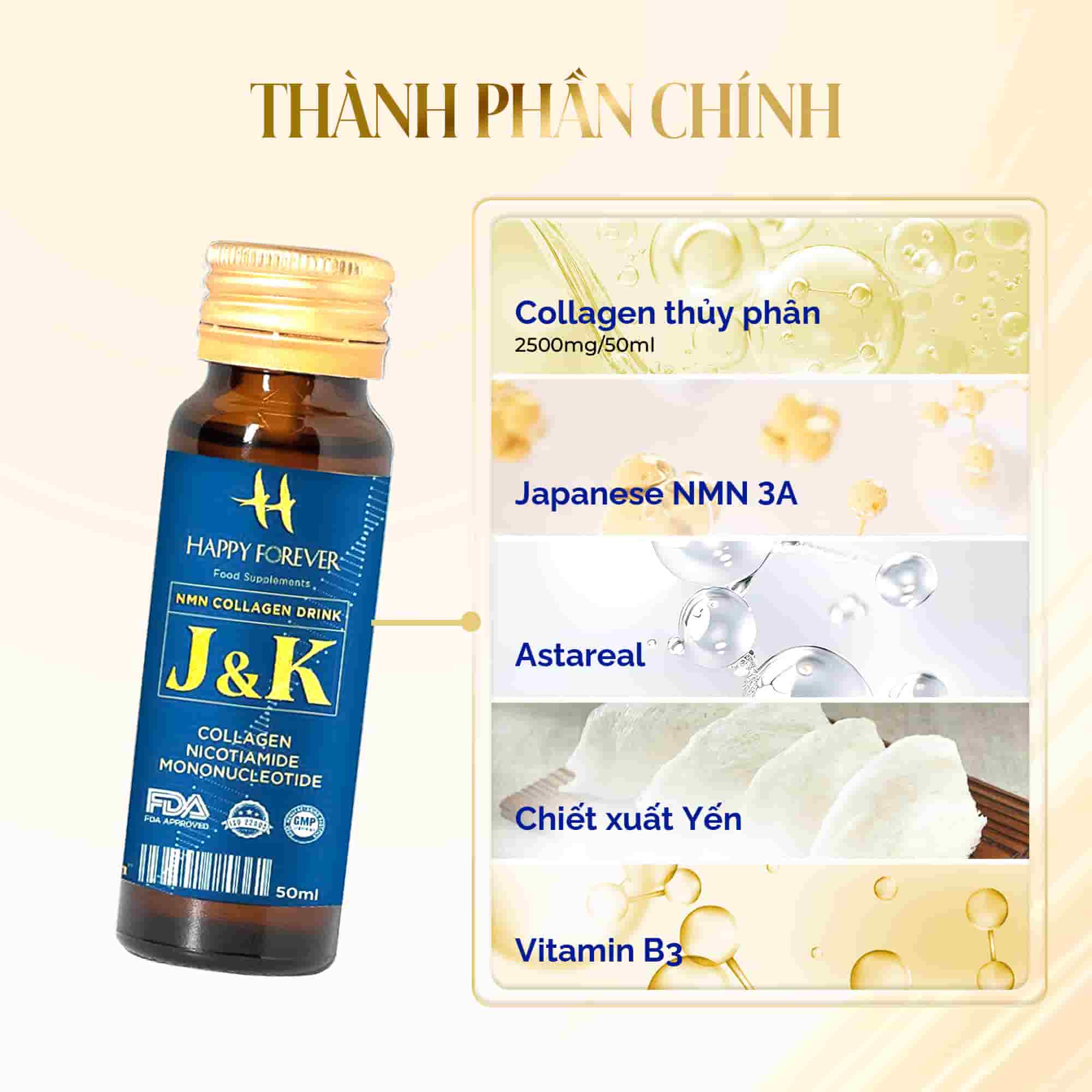 Combo 2 hộp Nước uống NMN Collagen J&K - Ảnh 4