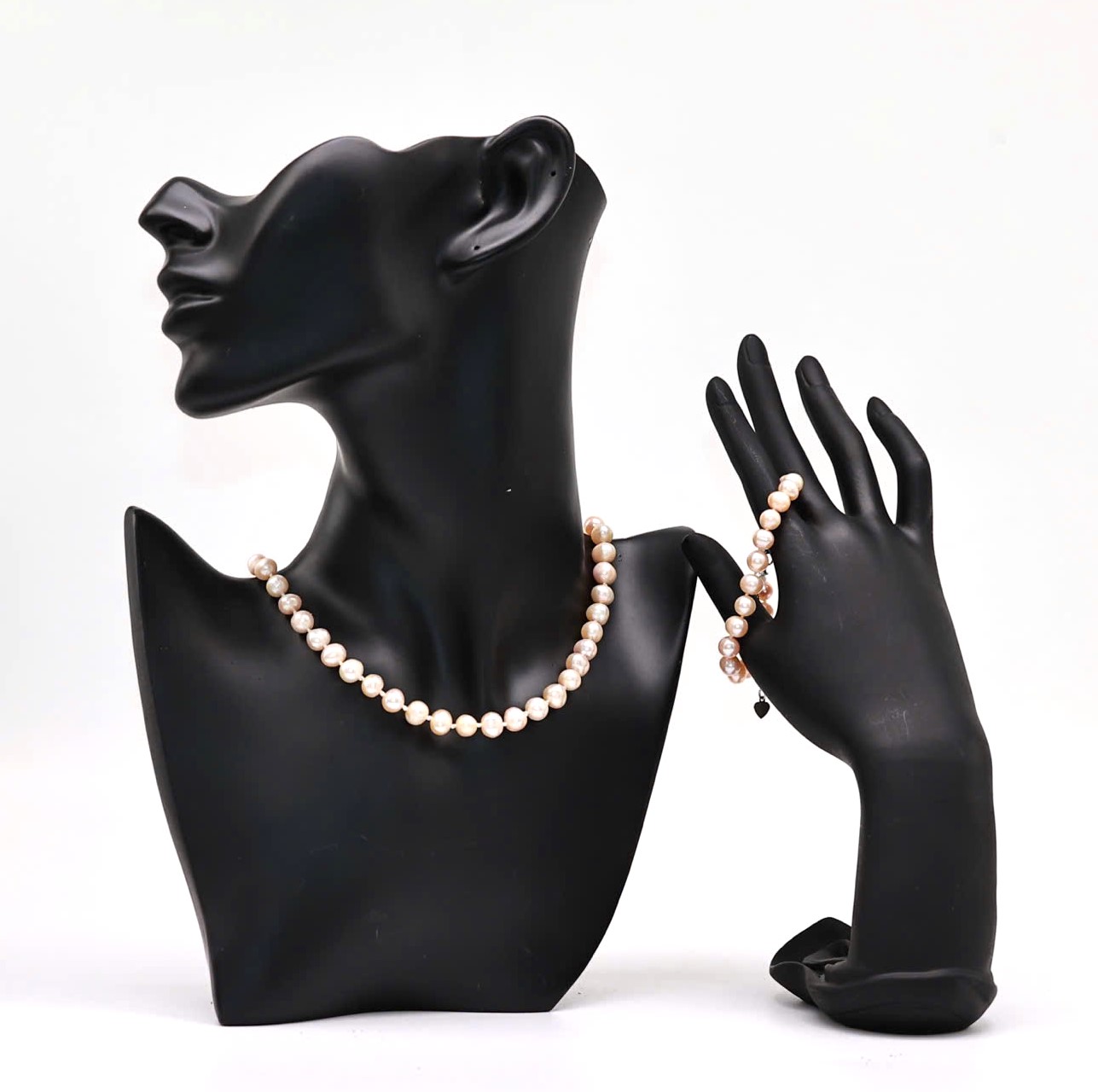 Bộ Trang Sức ngọc trai Nước Ngọt Ánh 5-6 li - Vòng Cổ, Vòng Tay và Bông Tai