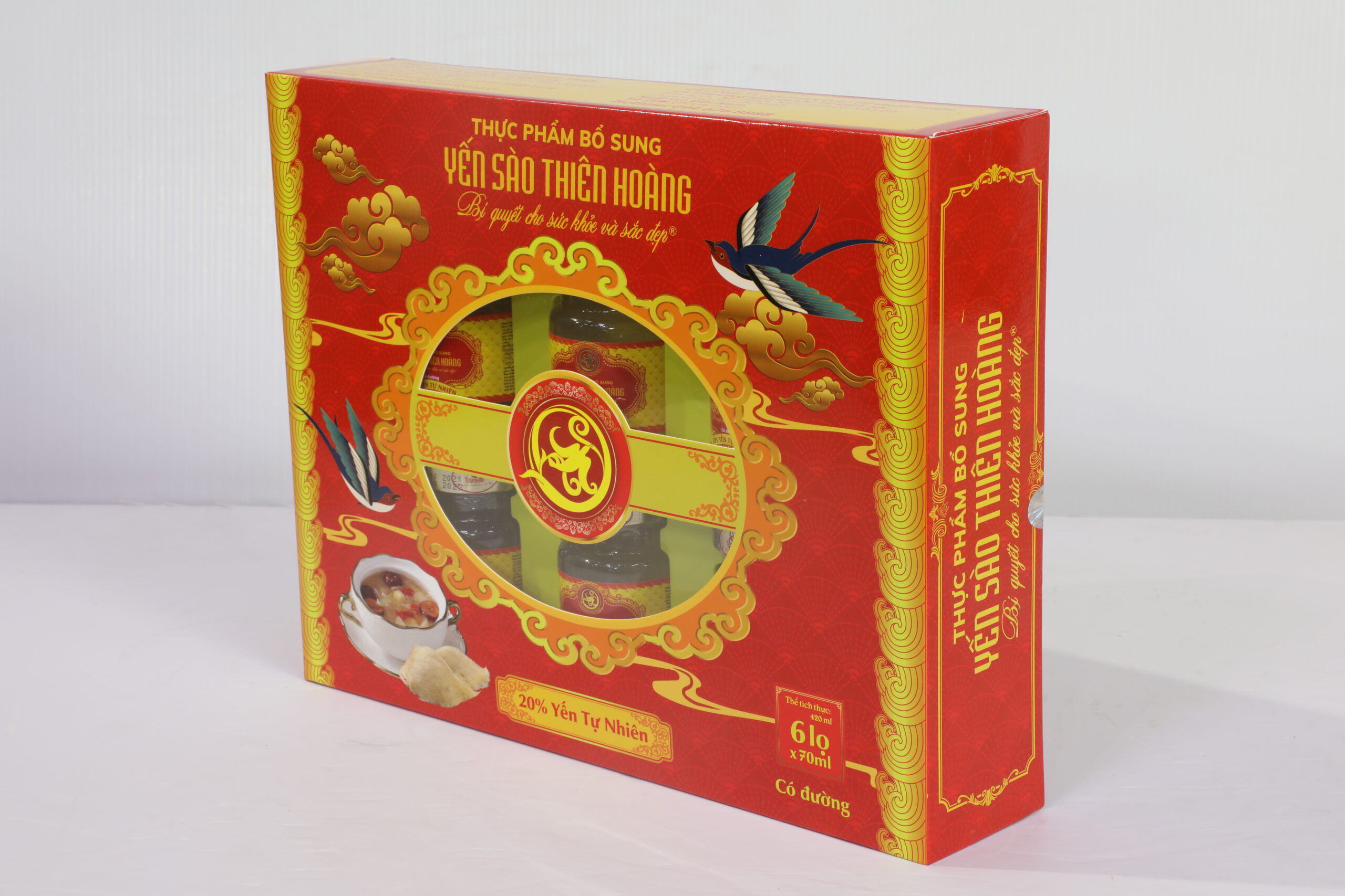 Combo 10 hộp yến Thiên Hoàng 20% + 1 hộp yến 41% + 10 chai nước hồng sâm+ 2 gói kẹo sâm 200g - Ảnh 4