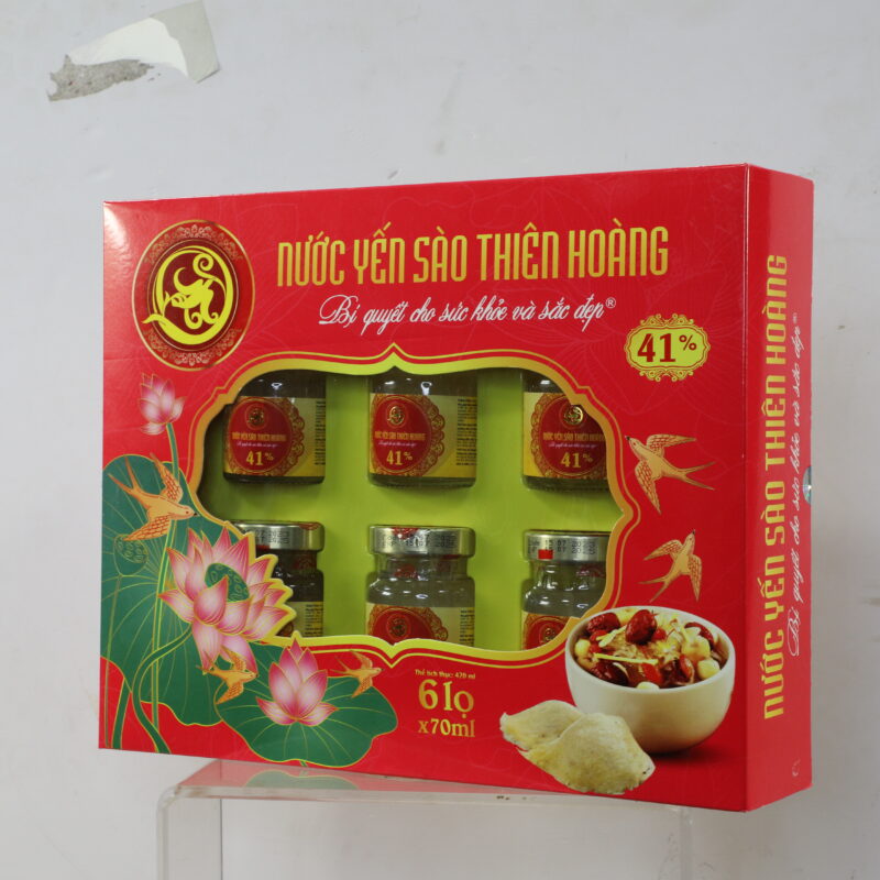 COMBO 9 hộp yến Thiên Hoàng 41%+ 1 hộp yến 15% hương Vani+ 6 gói cháo yến + 1 chai mật ong hoa rừng 730g