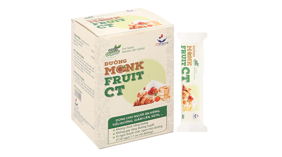 COMBO 2 Hộp Đường MONK FRUIT CT Hũ 600g + 1 Hộp Đường Monk fruit CT 20 gói x 5g/hộp - Ảnh 2