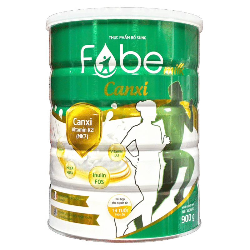 COMBO 3 lon sữa bột Fobe Milk Canxi 900g