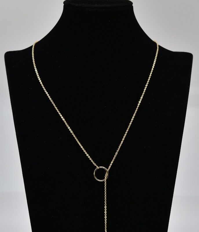 Bộ Trang Sức Đá Đỏ Sang Trọng - Vòng Cổ Dáng Thả và Bông Tai 7-8 li