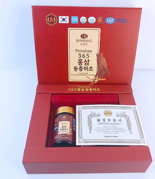 2 hộp Cao Hồng Sâm Đông Trùng Hạ Thảo 365 Hankwanjang Hàn Quốc tặng 1 hộp 10 viên hoàn đông trùng hạ thảo 365 - Ảnh 3