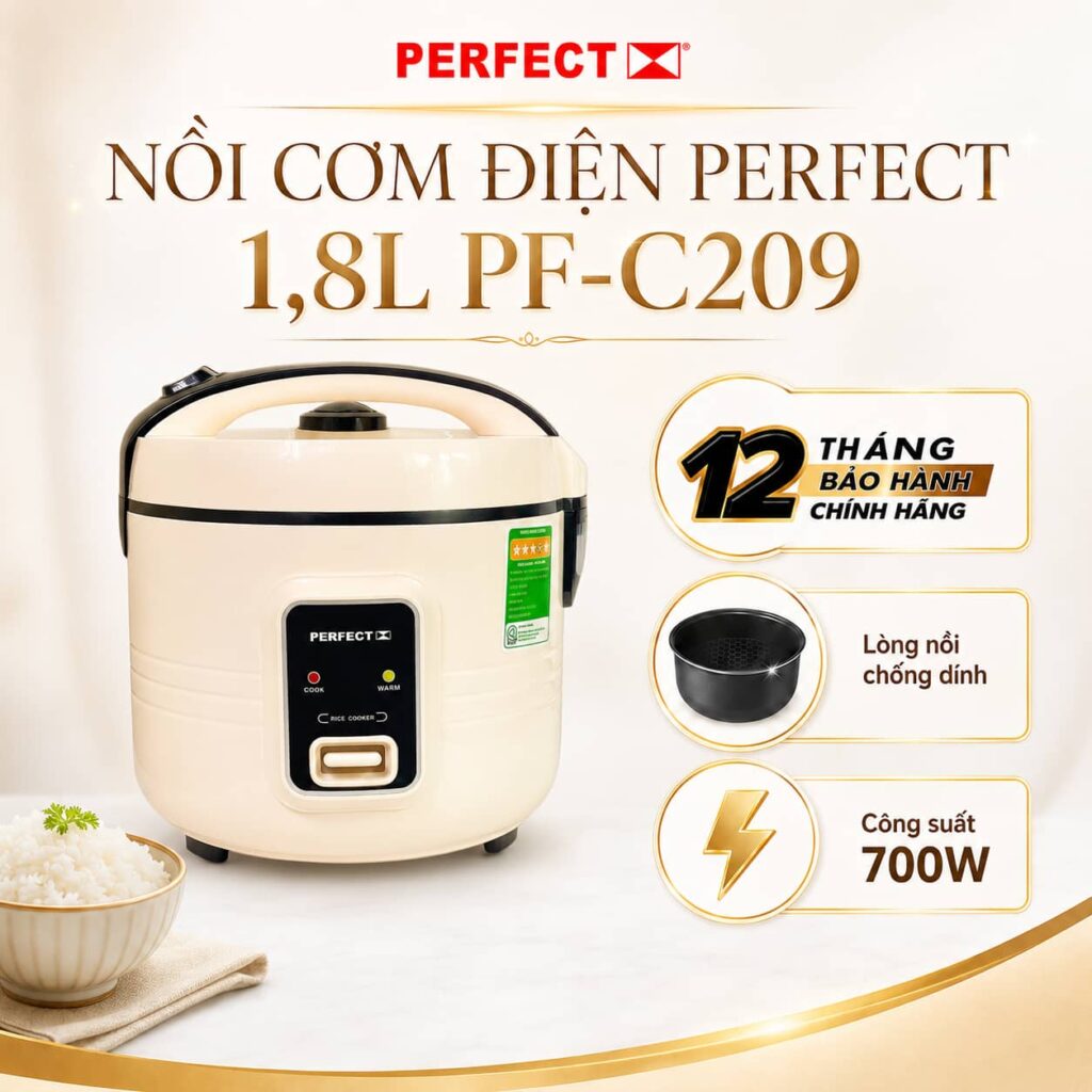 Nồi cơm điện perfect 1.8L Pf c209_1