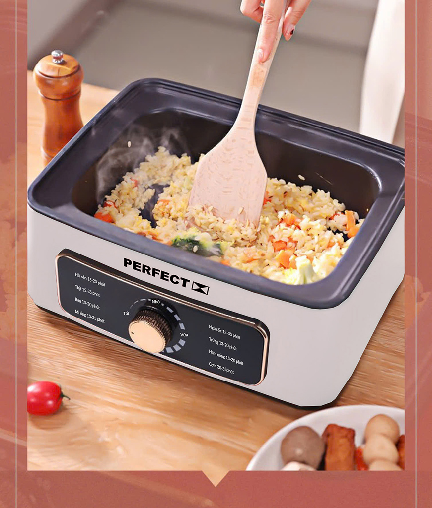 Nồi lẩu hấp đa năng Perfect PF-LH12 Tặng bộ dao kéo 6 món - Ảnh 4
