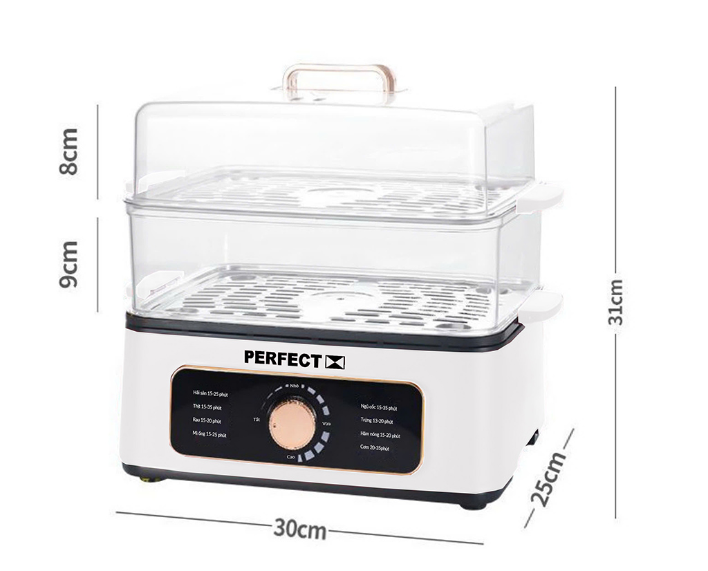 Nồi lẩu hấp đa năng Perfect PF-LH12 Tặng bộ dao kéo 6 món - Ảnh 5