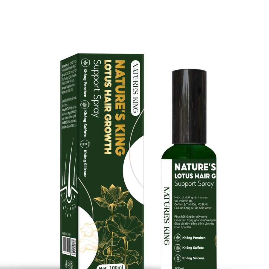 Dưỡng chất kích mọc tóc Nature’s King Lotus Hair Growth Support Spray