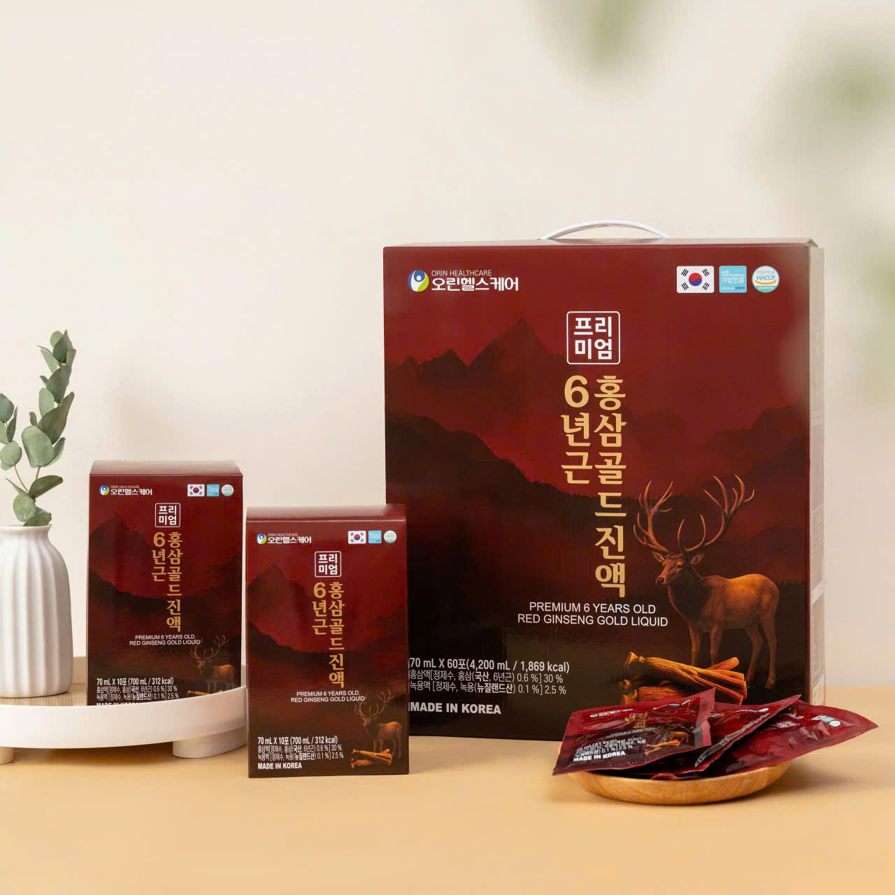 120 gói Nước Hồng Sâm Nhung Hươu Premium 6 Years Old Red Ginseng Gold Liquid – Orin Healthcare - Ảnh 3