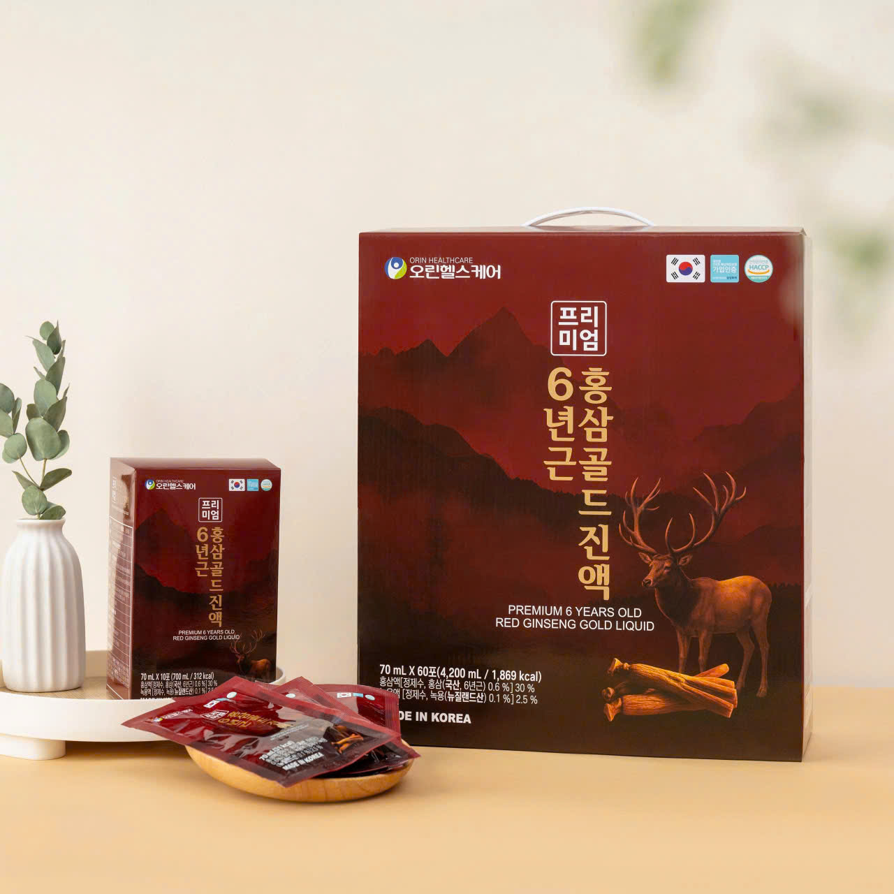 120 gói Nước Hồng Sâm Nhung Hươu Premium 6 Years Old Red Ginseng Gold Liquid – Orin Healthcare - Ảnh 2