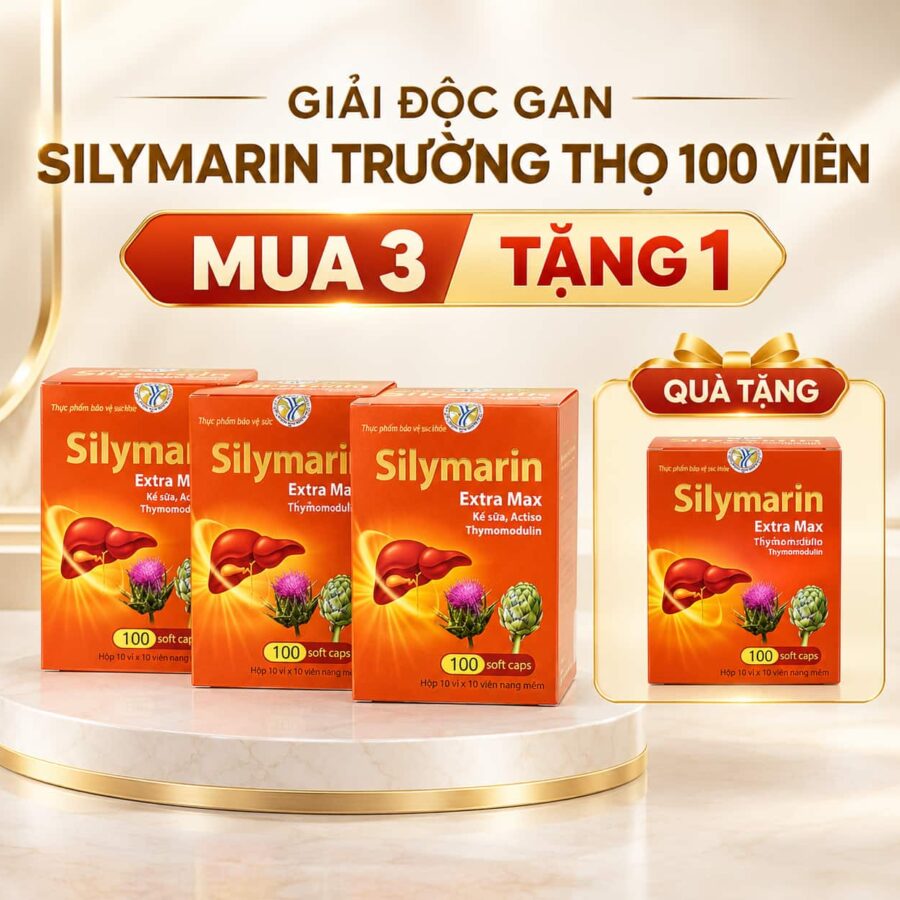Mua 3 tặng 1 - Viên Uống Giải Độc Gan Silymarin Extra Max Trường Thọ