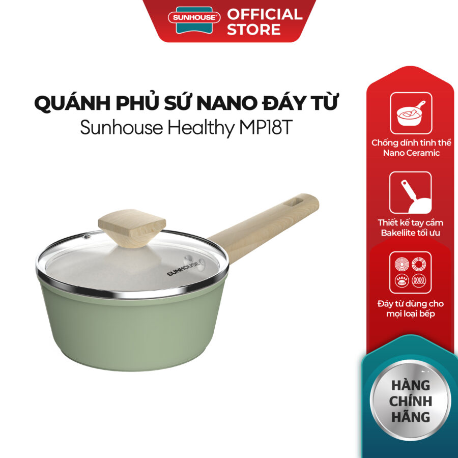 Quánh phủ sứ Nano đáy từ Sunhouse Healthy MP18T`