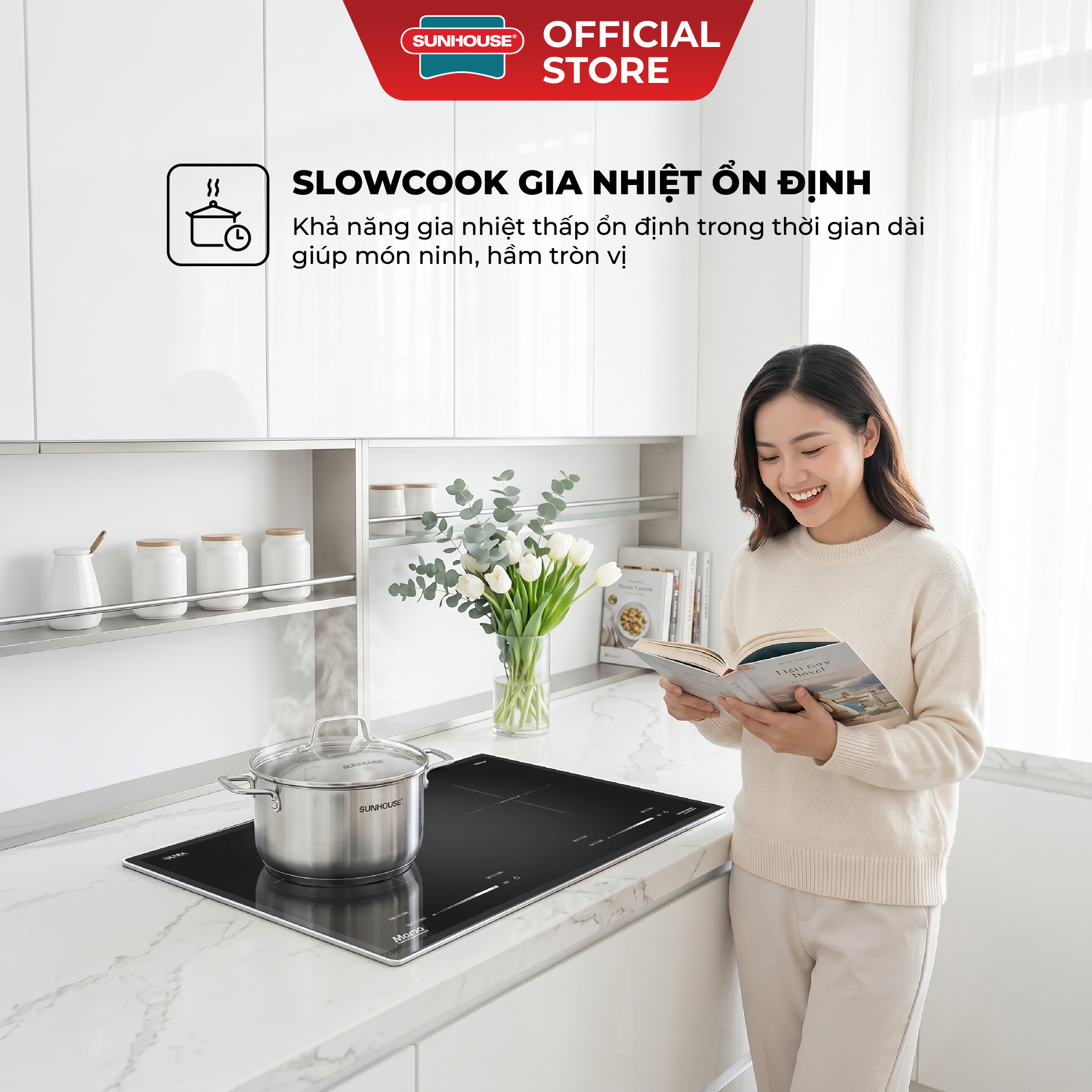 Bếp đôi điện từ Sunhouse MamaMMB82332-TEC - Ảnh 5