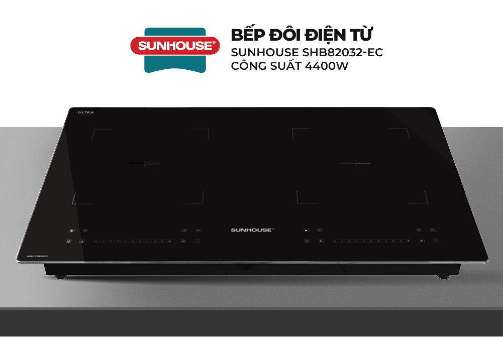 Bếp đôi điện từ Sunhouse SHB82032-EC - Ảnh 2