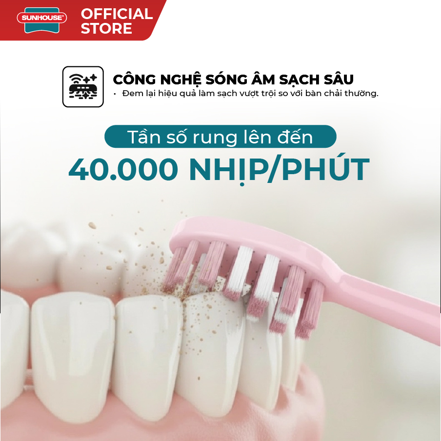 Bàn chải điện Sunhouse SHC100P - Ảnh 7