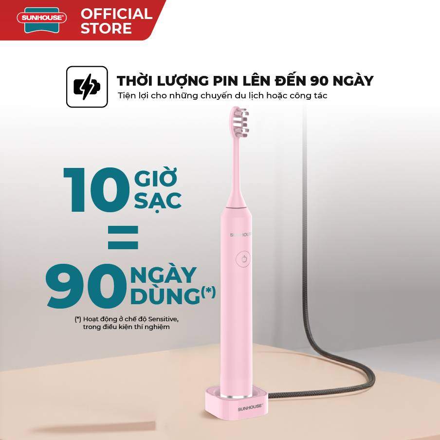 Bàn chải điện Sunhouse SHC100P - Ảnh 5
