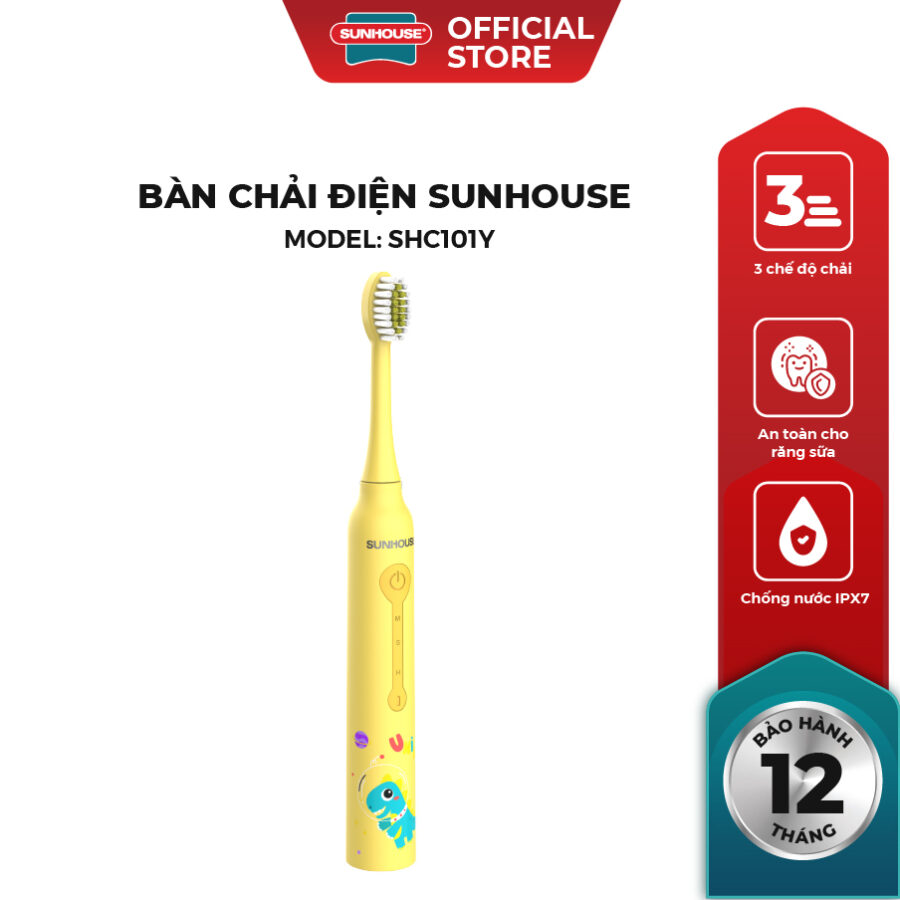 Bàn chải điện trẻ em Sunhouse SHC101Y