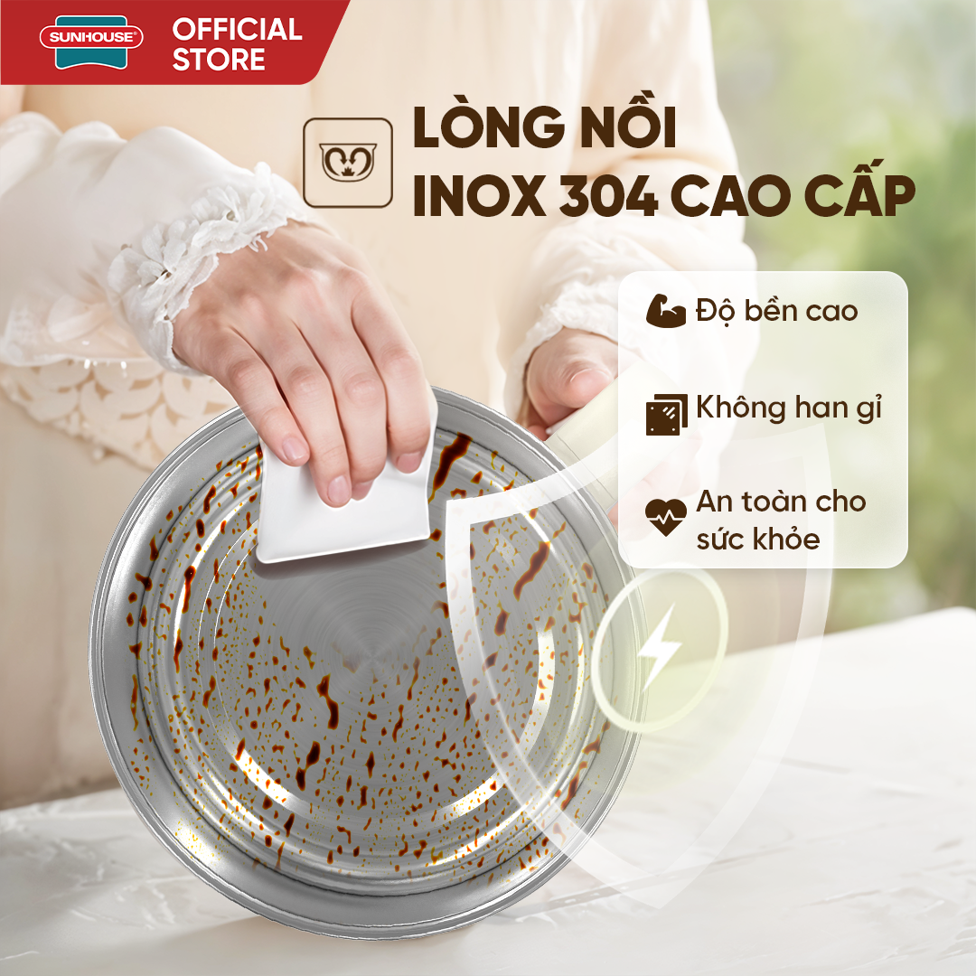 Lẩu điện mini đa năng 1.6L Sunhouse SHD4516 - Ảnh 7