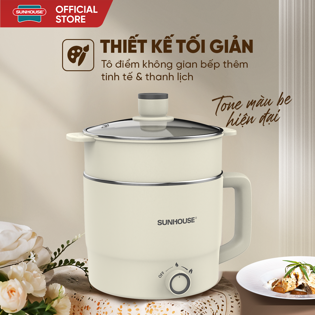 Lẩu điện mini đa năng 1.6L Sunhouse SHD4516 - Ảnh 3