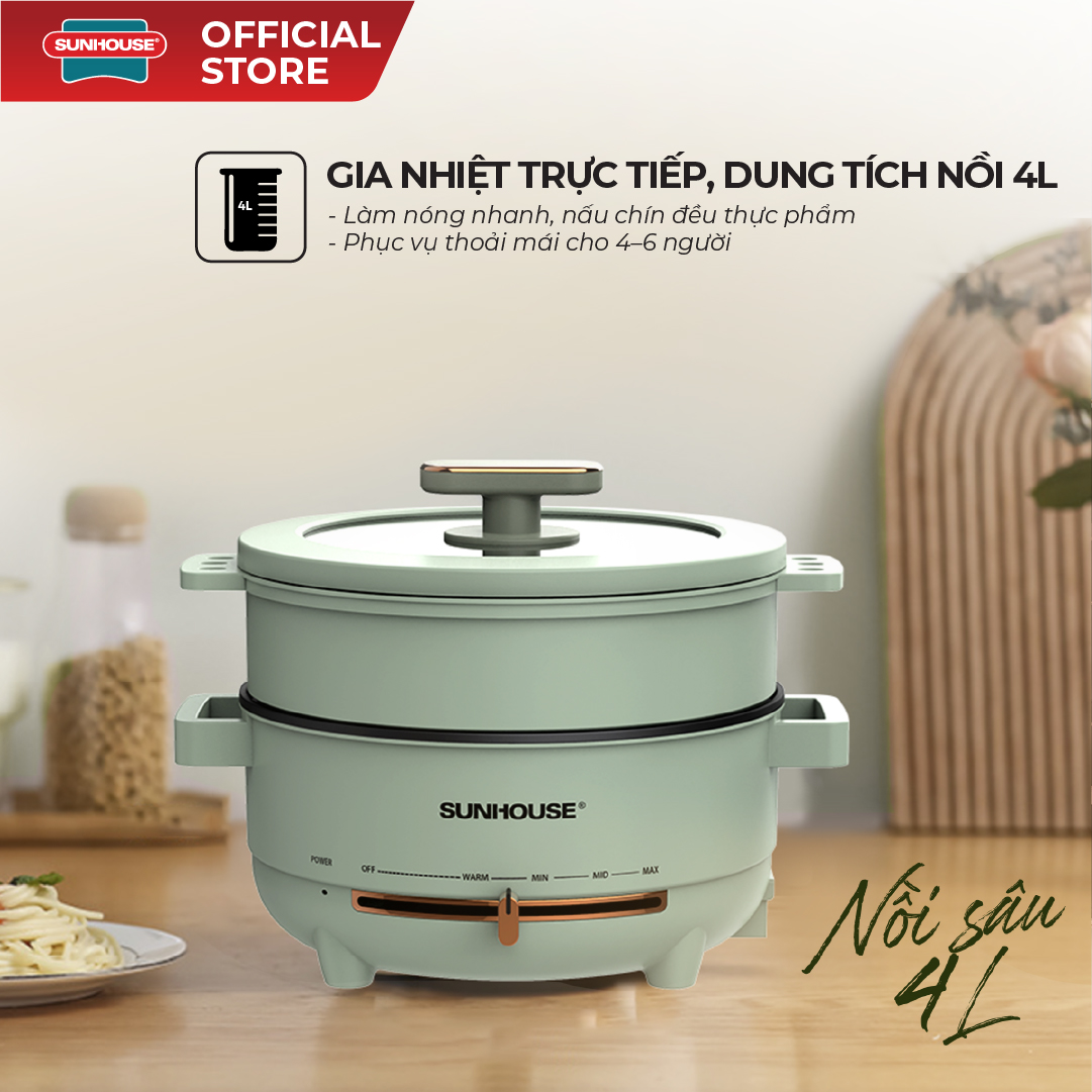Lẩu điện đa năng 4L Sunhouse SHD4540 - Ảnh 3