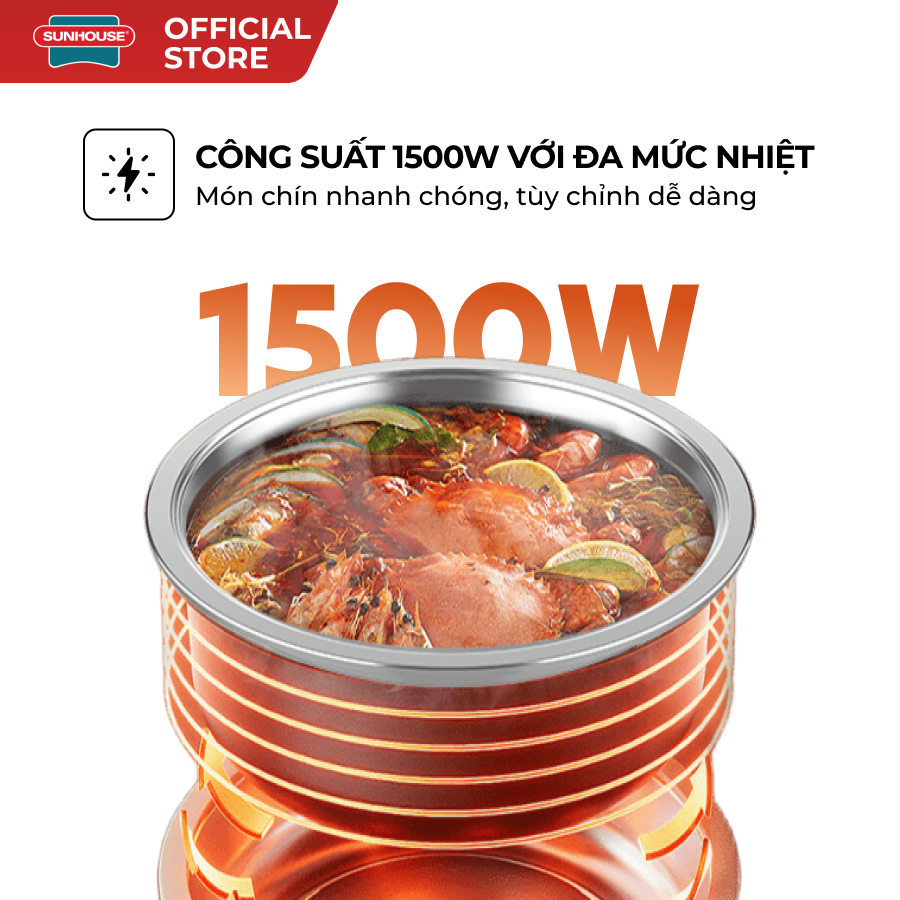 Lẩu điện 4L Sunhouse Mama SHD4548 - Ảnh 3