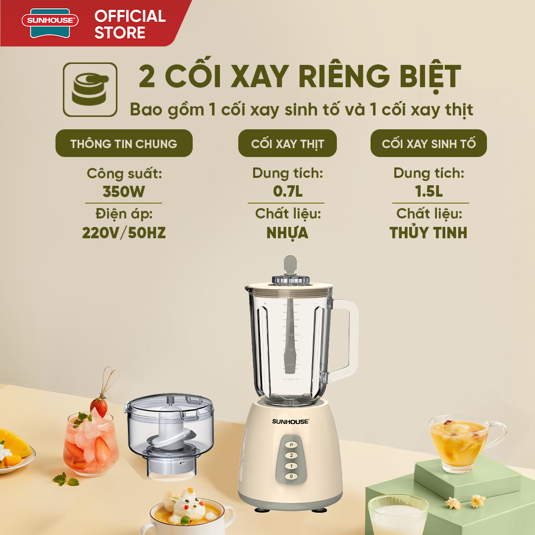 Máy xay sinh tố đa năng Sunhouse SHD5331 - Ảnh 2