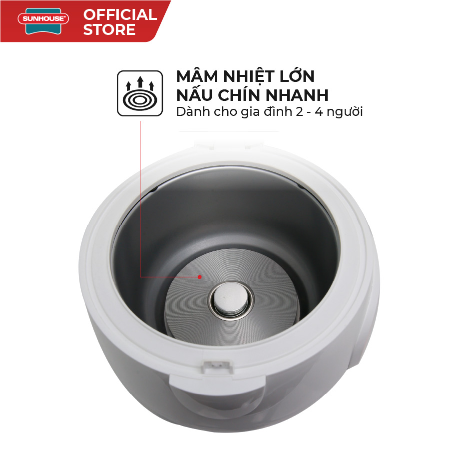 Nồi cơm điện 1.2L Sunhouse SHD8217W - Ảnh 5