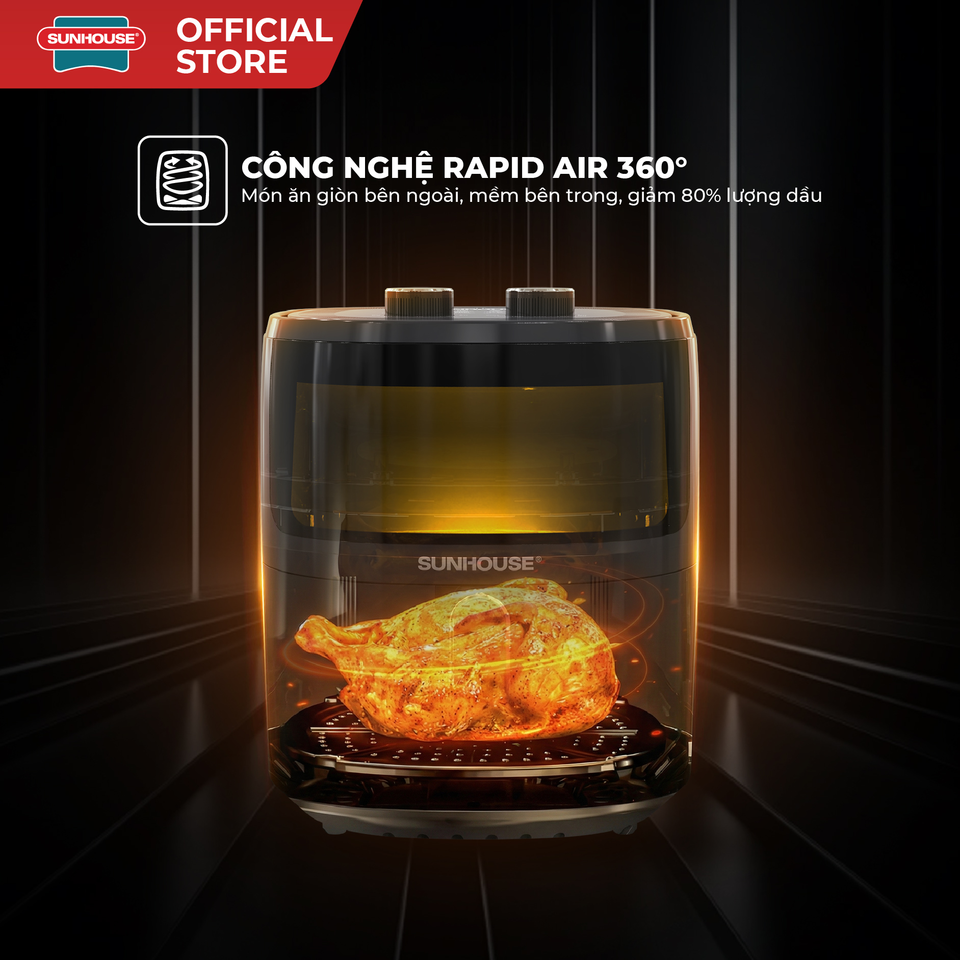 Nồi chiên không dầu 5L Sunhouse SHD4021 - Ảnh 5