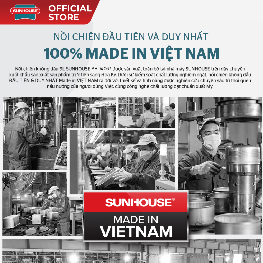 Nồi chiên không dầu 9L Sunhouse SHD4037 - Ảnh 2