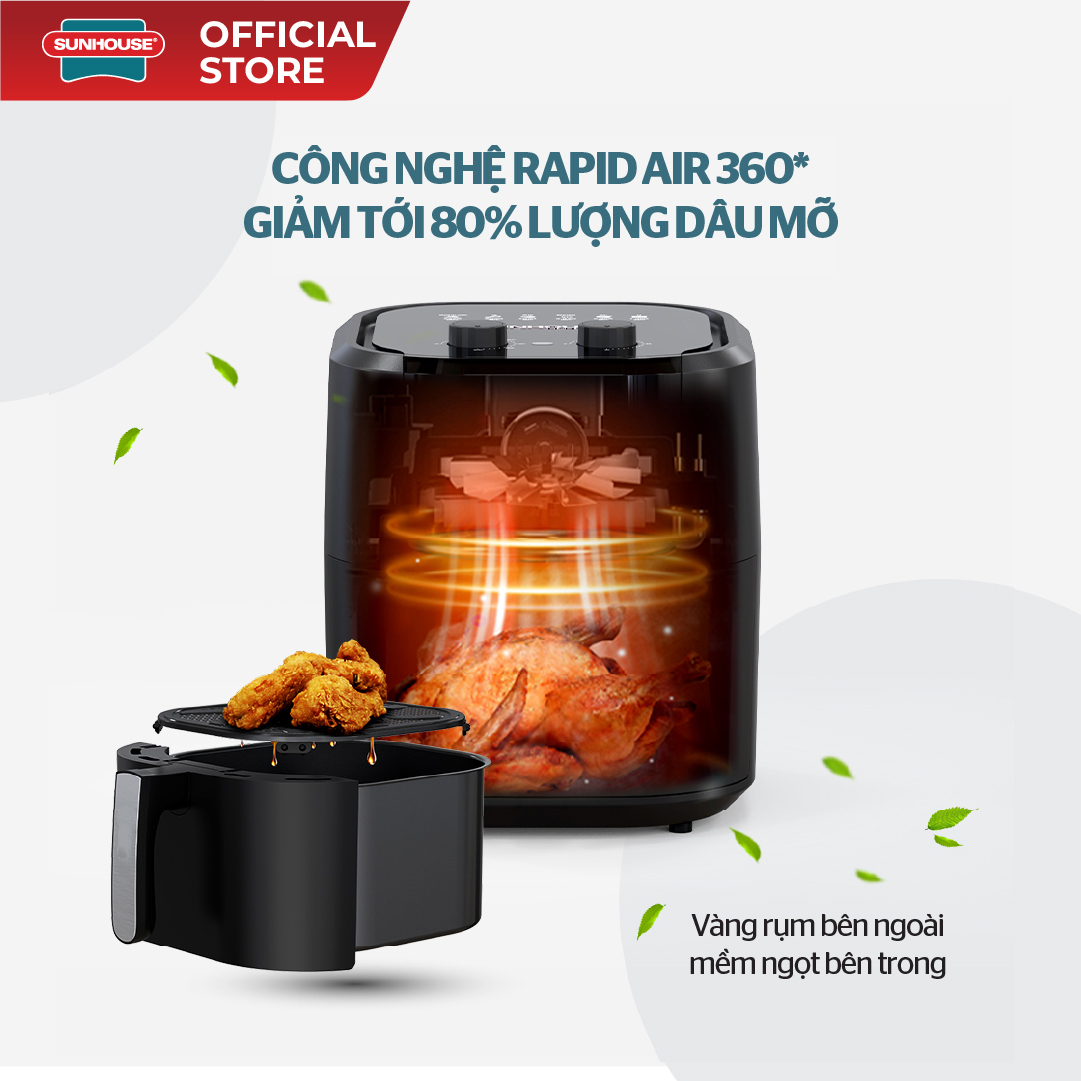 Nồi chiên không dầu 9L Sunhouse SHD4037 - Ảnh 4