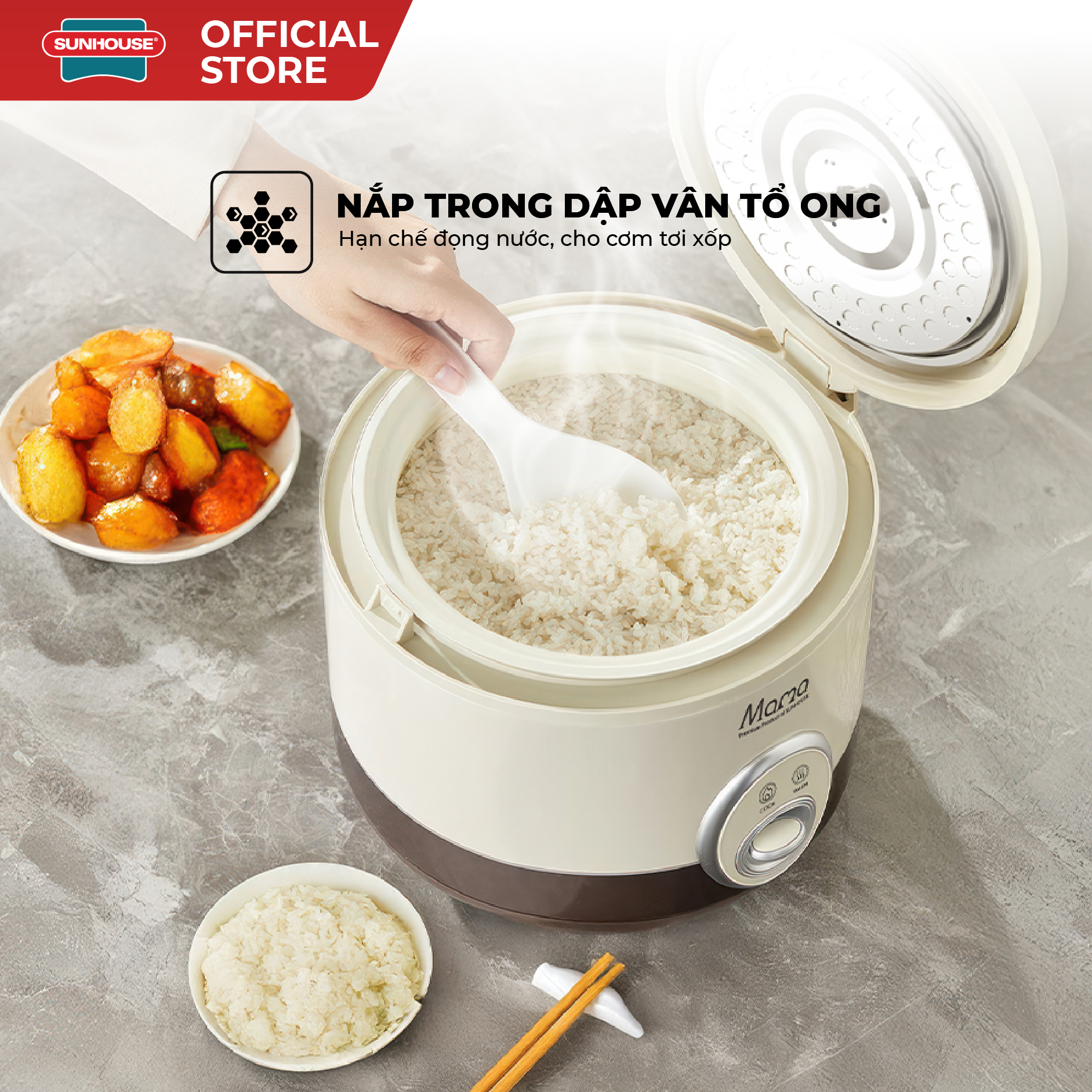 Nồi cơm điện 1.5L Sunhouse Mama SHD8277 - Ảnh 3
