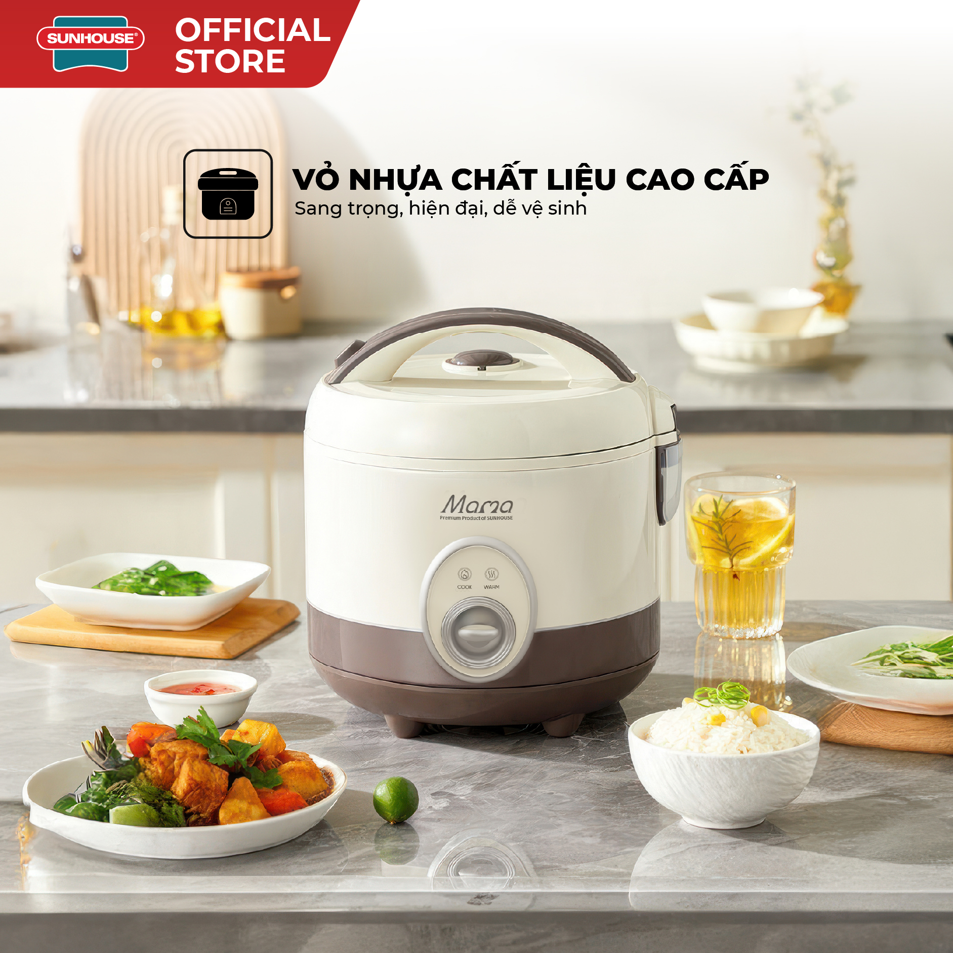 Nồi cơm điện 1.5L Sunhouse Mama SHD8277 - Ảnh 2