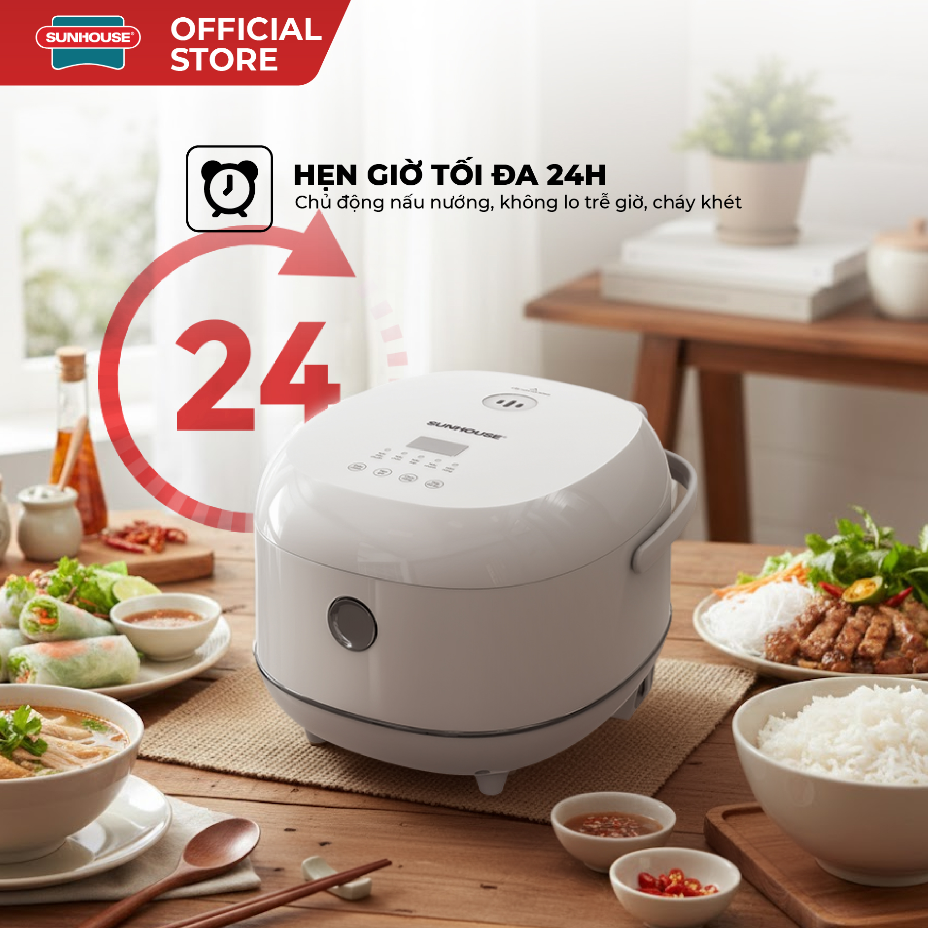 Nồi cơm điện tử 1L Sunhouse SHD8803 - Ảnh 6