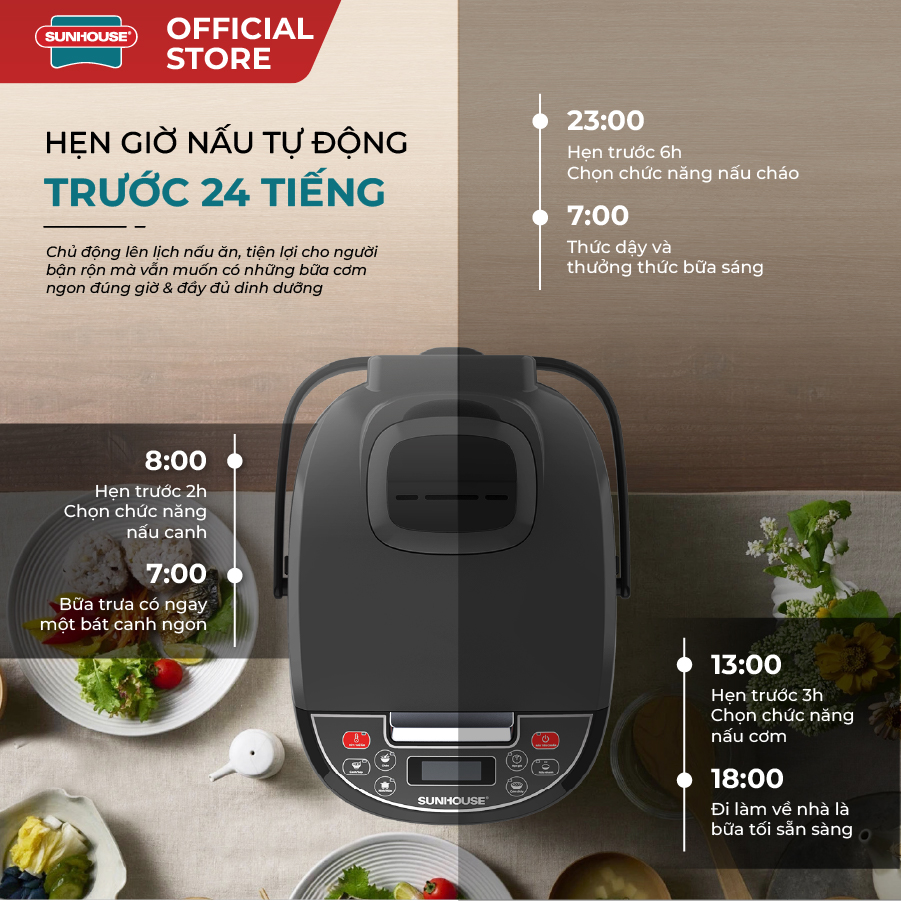 Nồi cơm điện tử Sunhouse SHD8909B - Ảnh 5