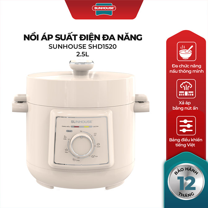 Nồi áp suất điện đa năng 2.5L Sunhouse SHD1520