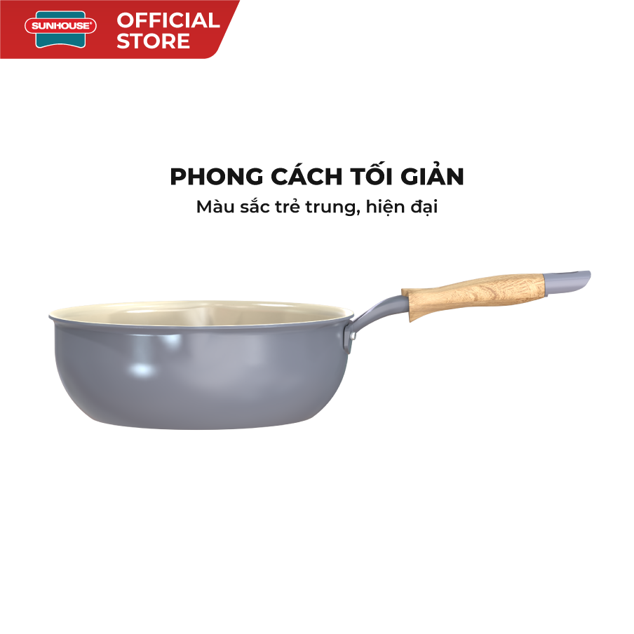 Chảo sâu phủ sứ đáy từ Sunhouse Healthy SDP20M - Ảnh 9