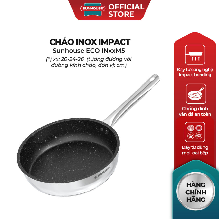 Chảo Inox Impact Sunhouse ECO IN20M5