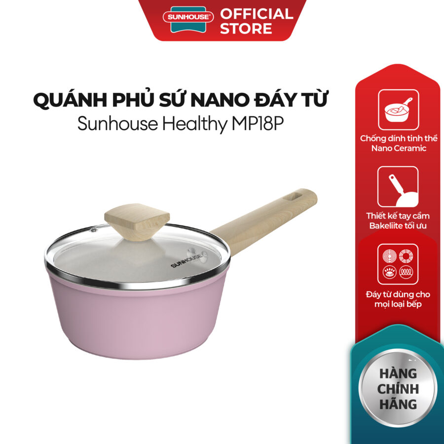 Quánh phủ sứ Nano đáy từ Sunhouse Healthy MP18P