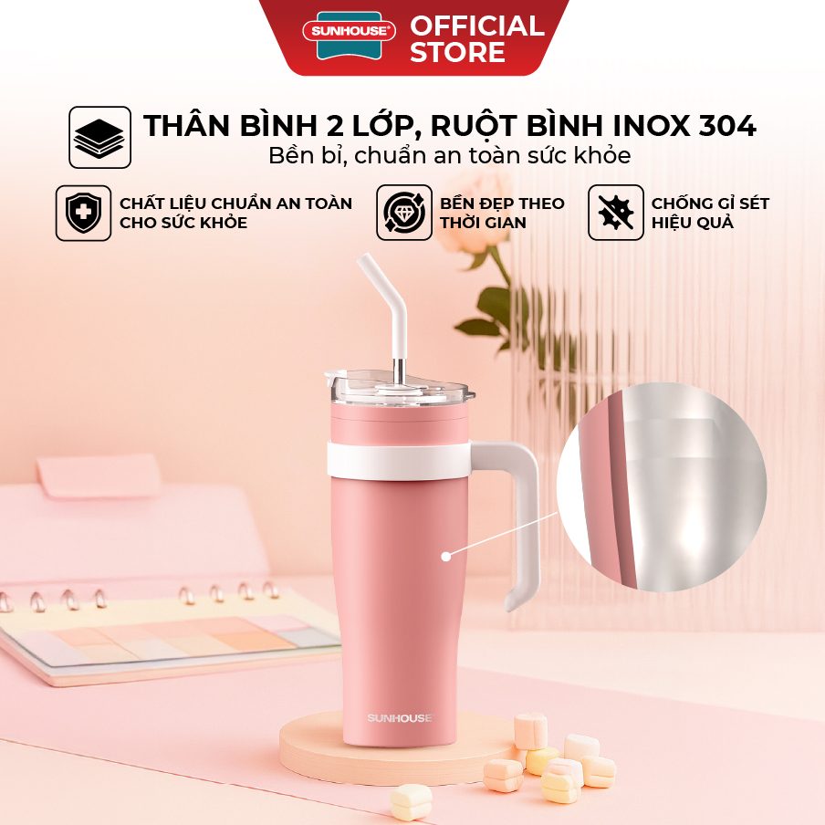 Bình giữ nhiệt Stay Hydrate 1200ml Sunhouse KS-TU1200SP - Ảnh 2