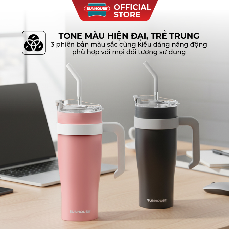 Bình giữ nhiệt Stay Hydrate 1200ml Sunhouse KS-TU1200SP - Ảnh 6