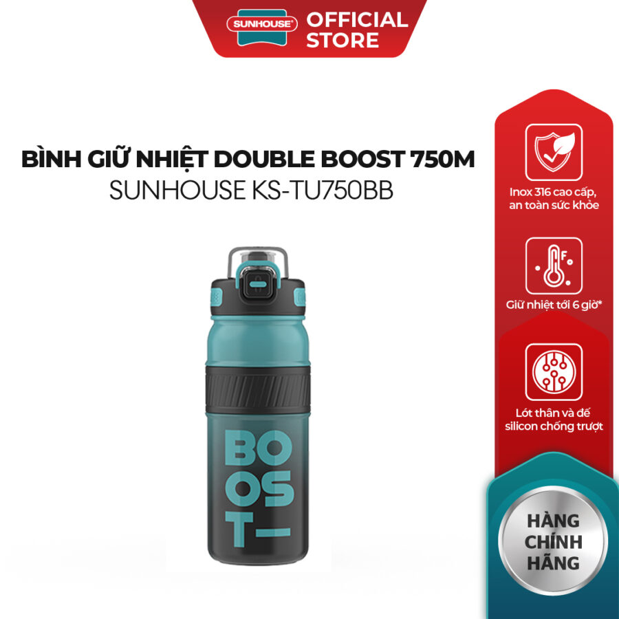 Bình giữ nhiệt Double Boost 750ml Sunhouse KS-TU750BB