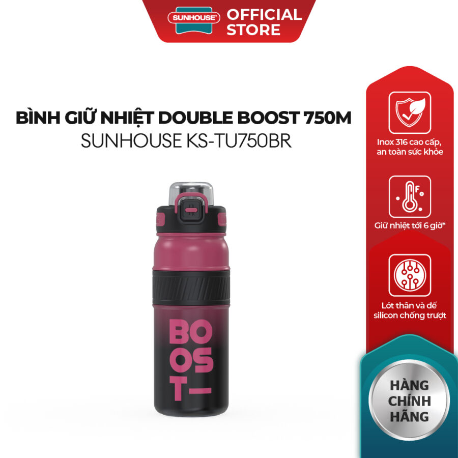Bình giữ nhiệt Double Boost 750ml Sunhouse KS-TU750BR