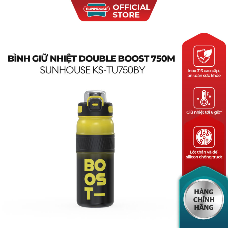 Bình giữ nhiệt Double Boost 750ml Sunhouse KS-TU750BY