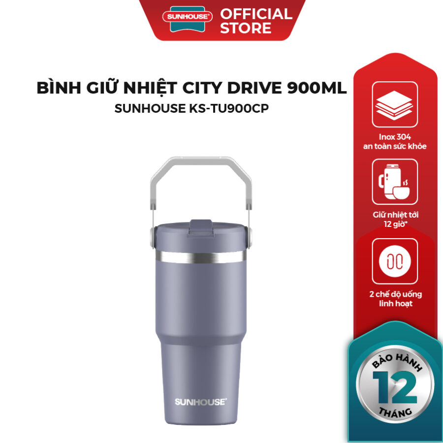 Bình giữ nhiệt City Drive 900ml Sunhouse KS-TU900CP